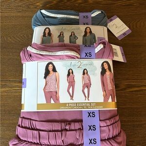 SET of 2 Packages-Live 2 Lounge 4-Piece Essential Set in Pink and Blue